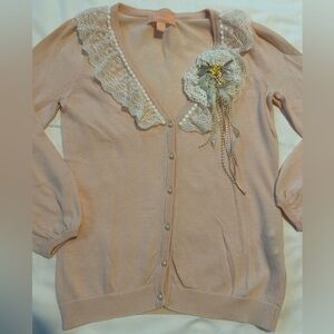 Moiselle pink cardigan decorated size 38